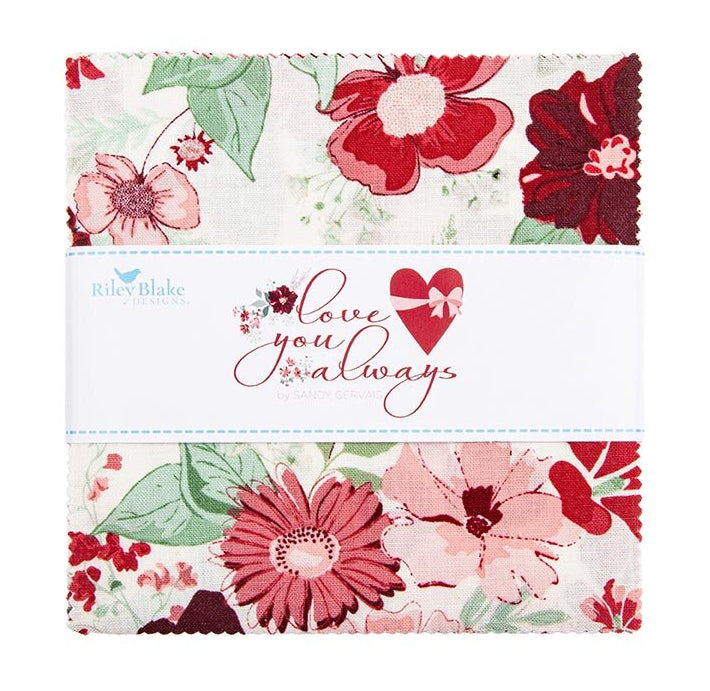 Riley Blake - Love You Always 5" Stacker by Sandy Gervais 42 pcs ...