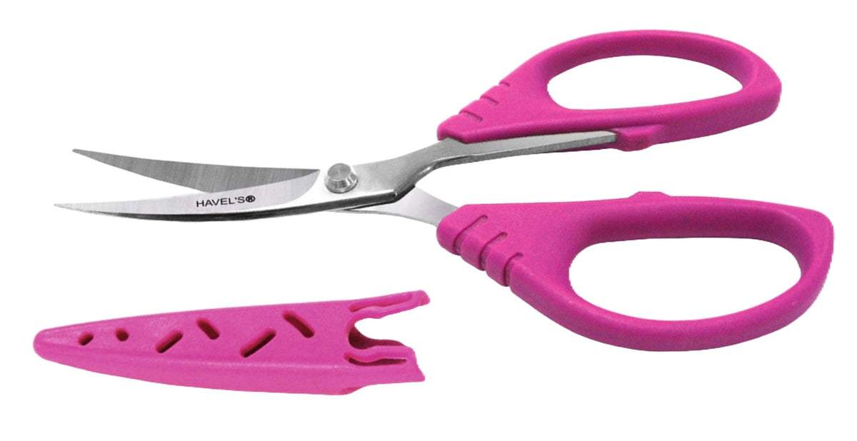 Aexit Pink Plastic Handle Sewing Scissors - 185mm (7.3") Tailor Cutting Shears For Fabric, Paper