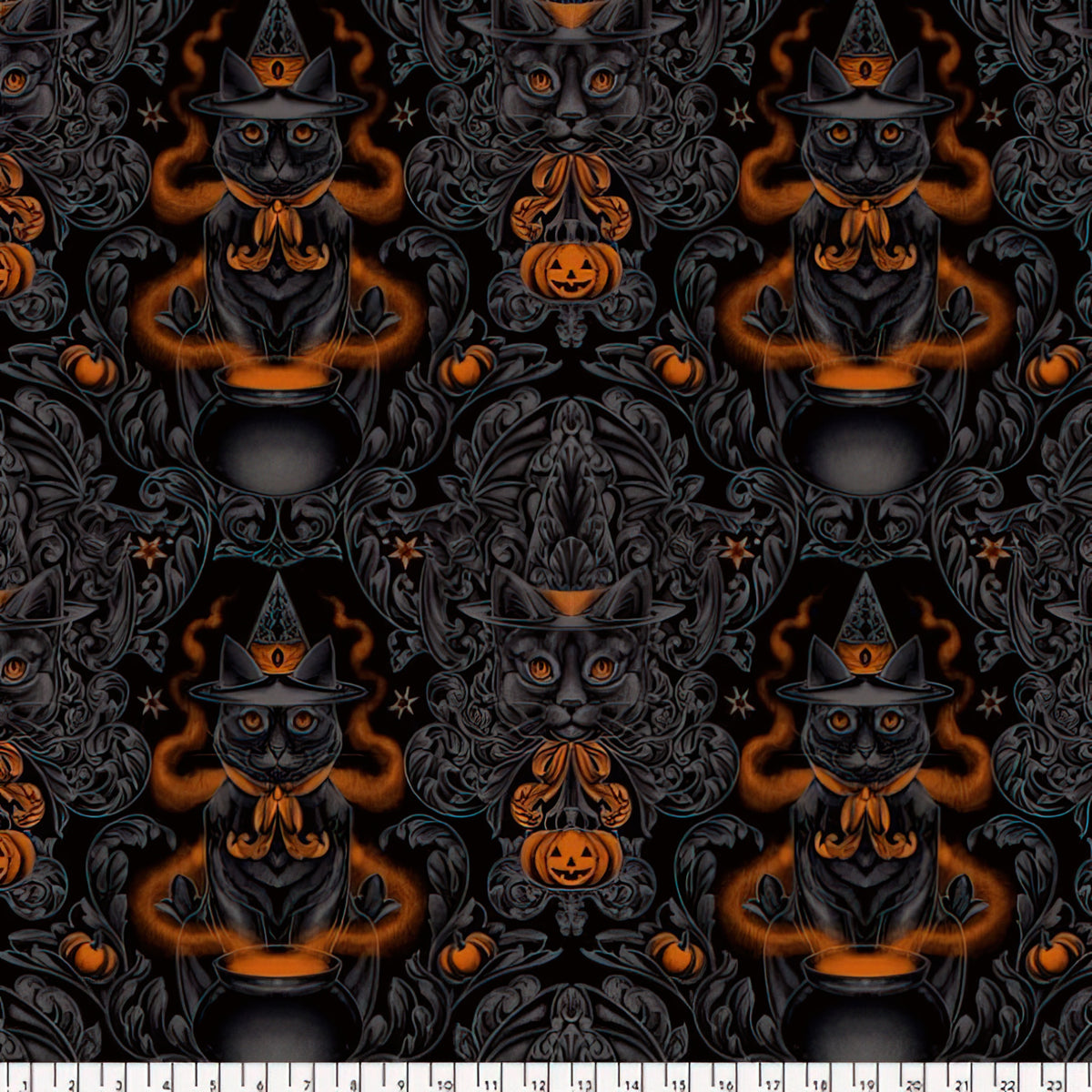 Halloween Cats Quilt Kit by Rachel Hauer for Free top Spirit featuring Scaredy Cat Fabric Pattern Included, Cute Black Cat Kit