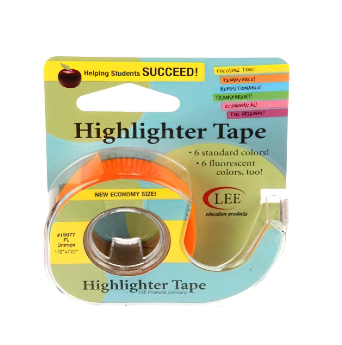 Removable Highlighter Tape Fluorescent Orange 1/2in x 20yds Quilt in a Day