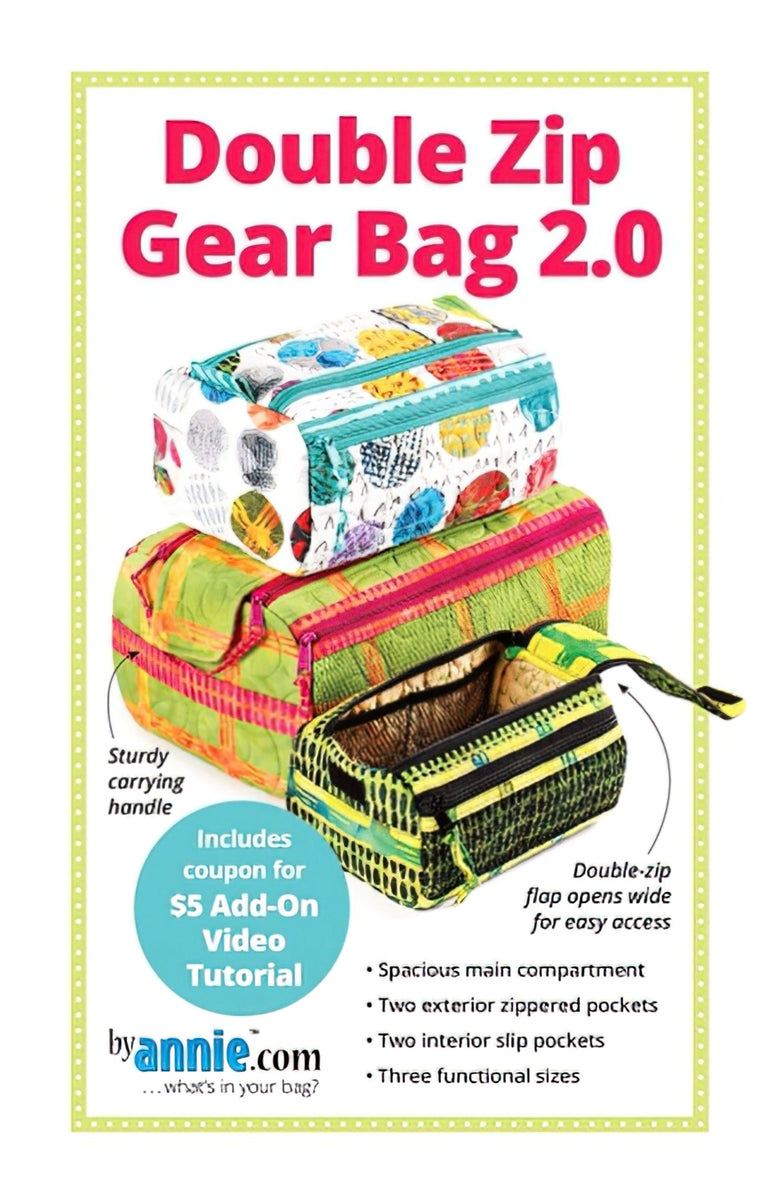 will annie Double Zip Gear Bags 2.0 Pattern by Annie – Quilt in a Day