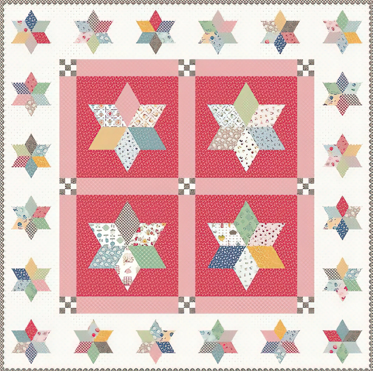 Grandma's Luncheon Boxed Runner Kit KT-11751 - Riley outlet Blake Designs - Cook Book - Box Pattern Fabric - Quilting Cotton Fabric