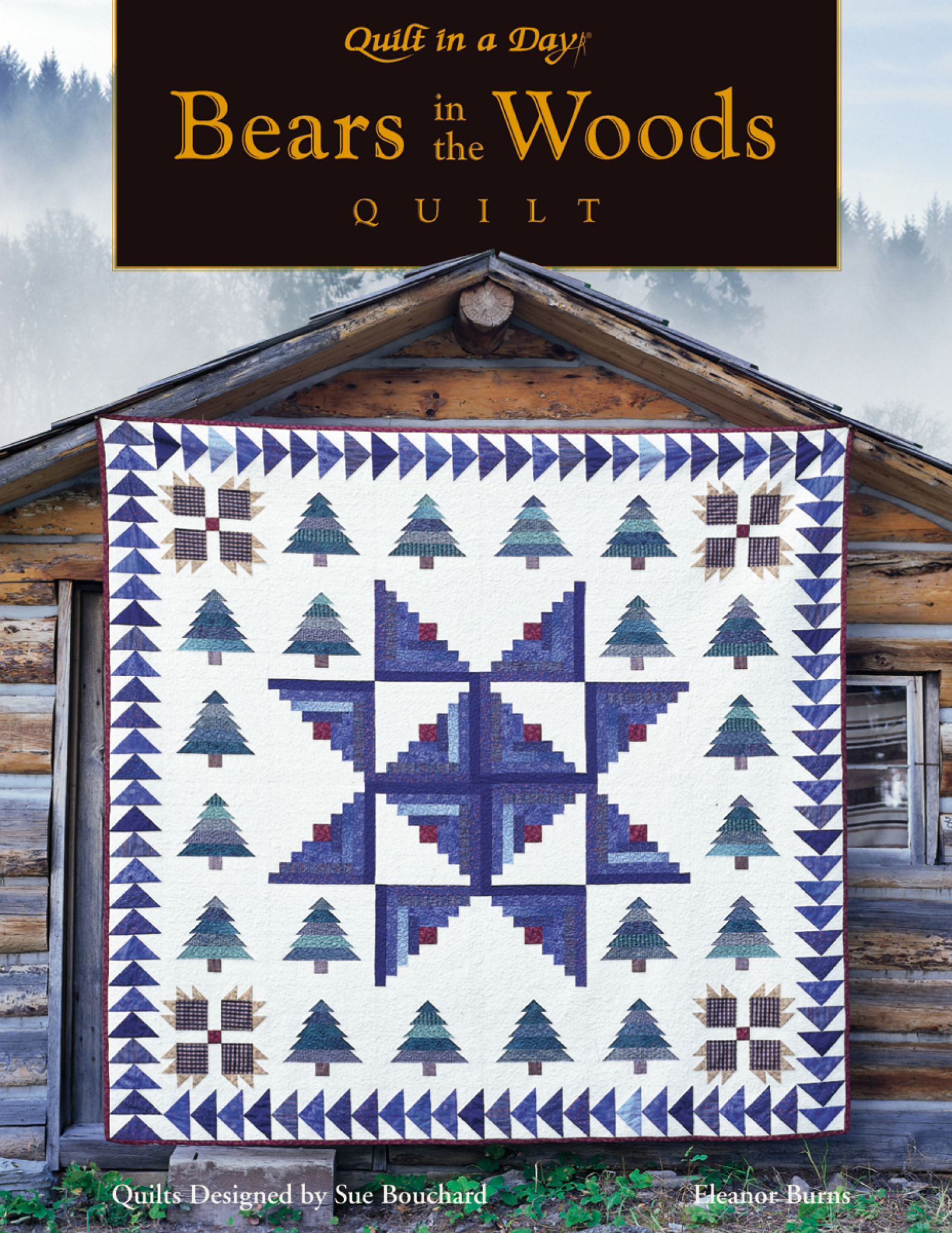 Twin Patchwork Quilt - top Featuring Wild Bears in the Woods