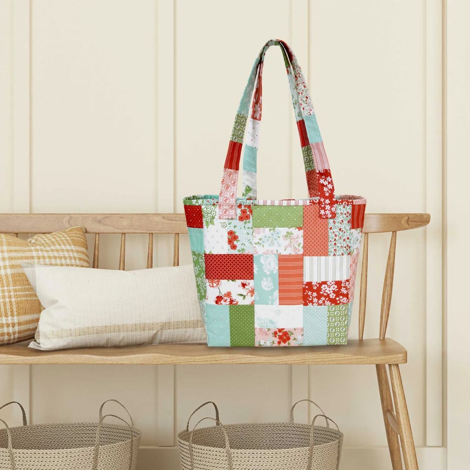 Love Charm Tote Quilt As You Go Kit by June Tailor Quilt in a Day Love Charm Tote Quilt As You Go Kit by June Tailor Quilt in a Day