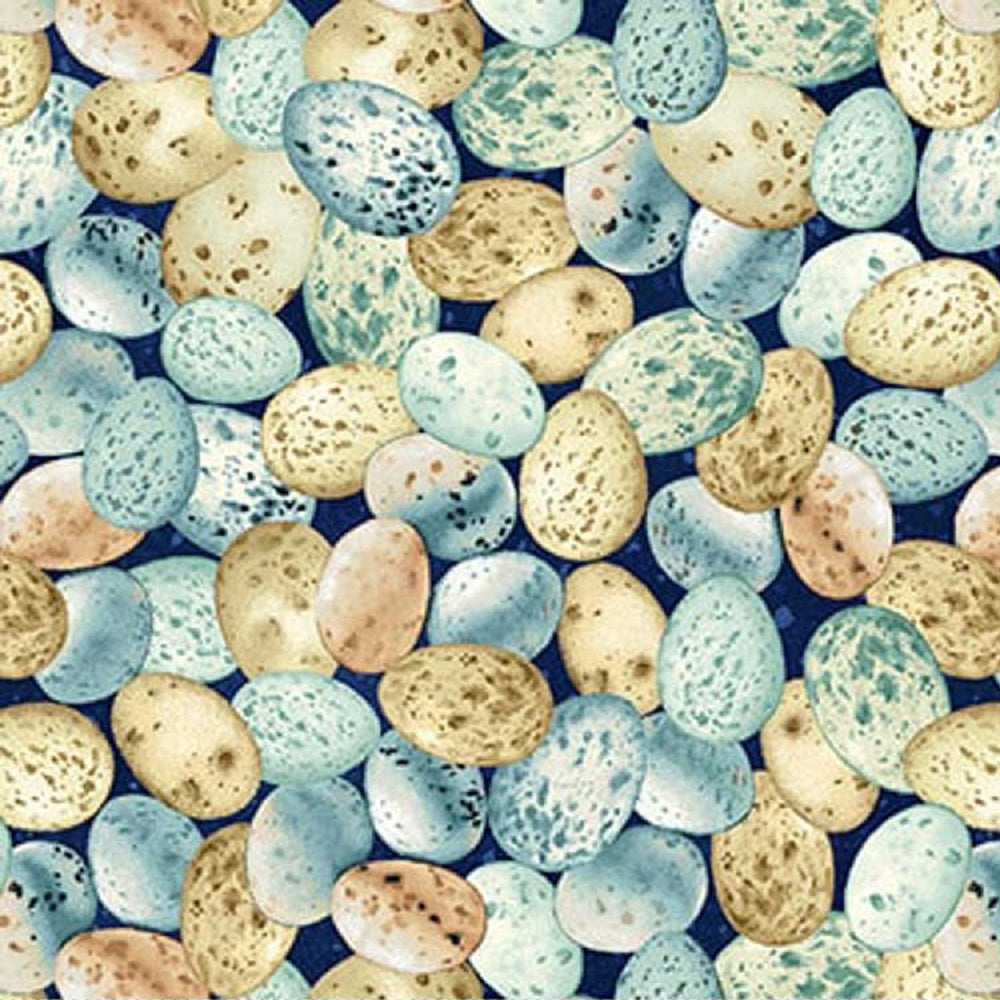 HENRY GLASS - Awakenings-Digital by Jan Mott - Eggs - Blue – Quilt in a Day