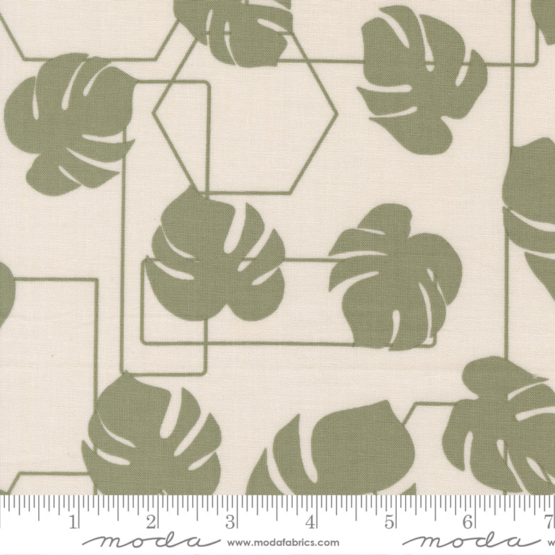 monstera fabric Moda Potted Monstera Geo Stone Fabric