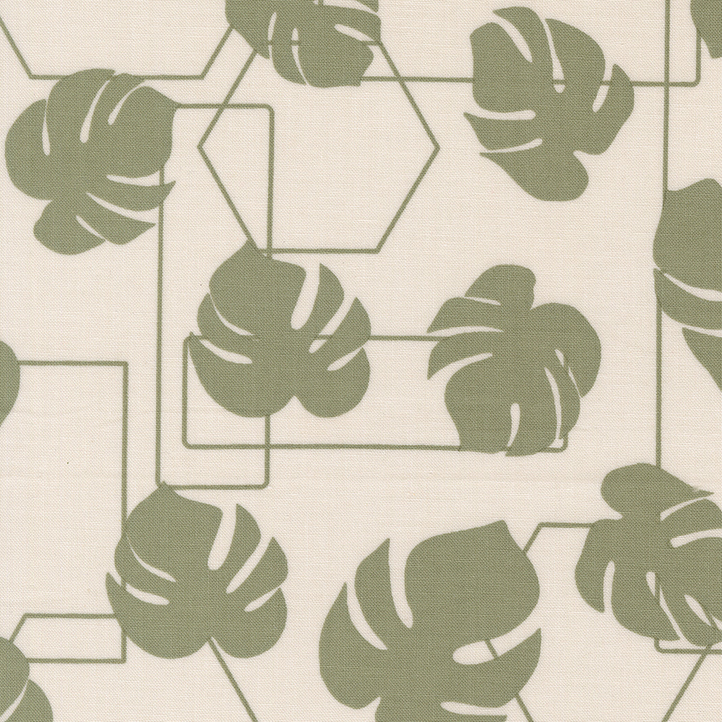 monstera deliciosa fabric Moda Potted Monstera Geo Stone Fabric