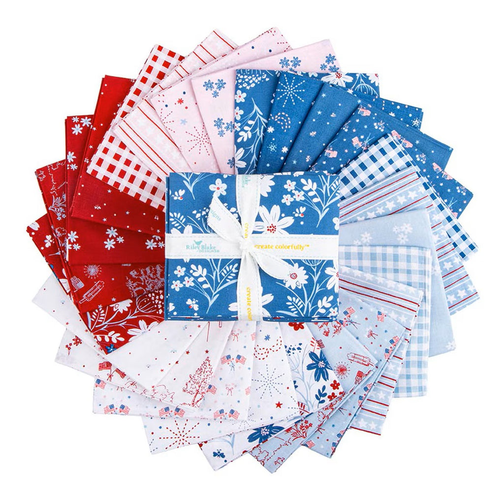 Riley Blake - Firework Fields Fat Quarter Bundle by Gracey Larson 24 p ...