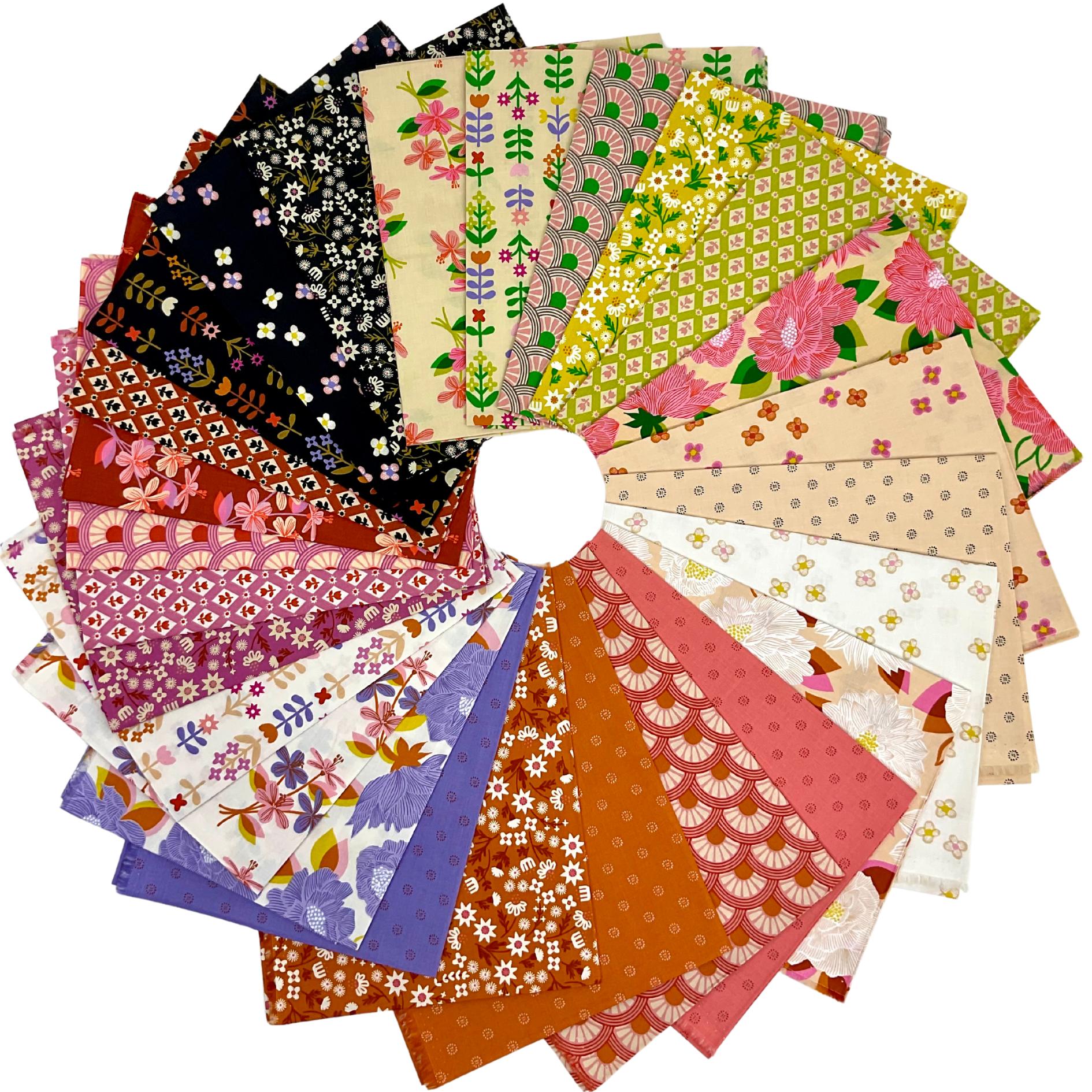 PRE-ORDER, Floradora, Fat Quarter Bundle, 31pc, Jen Hewett, Ruby Star Society, 2024 Moda Fabric, Flowers Floral, RS6019FQ, October 2022 Release