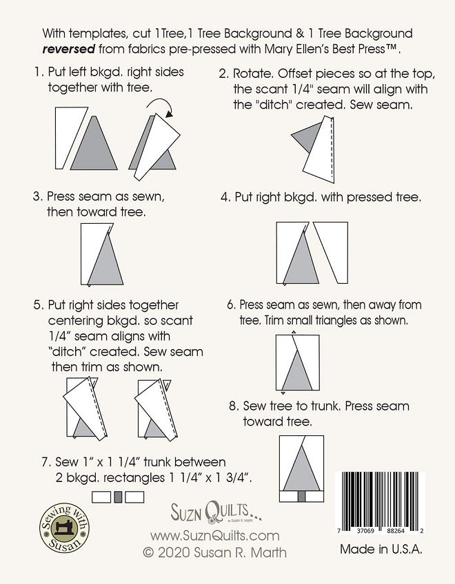 Tiny Tree Template Set by Suzn Quilts Quilt in a Day
