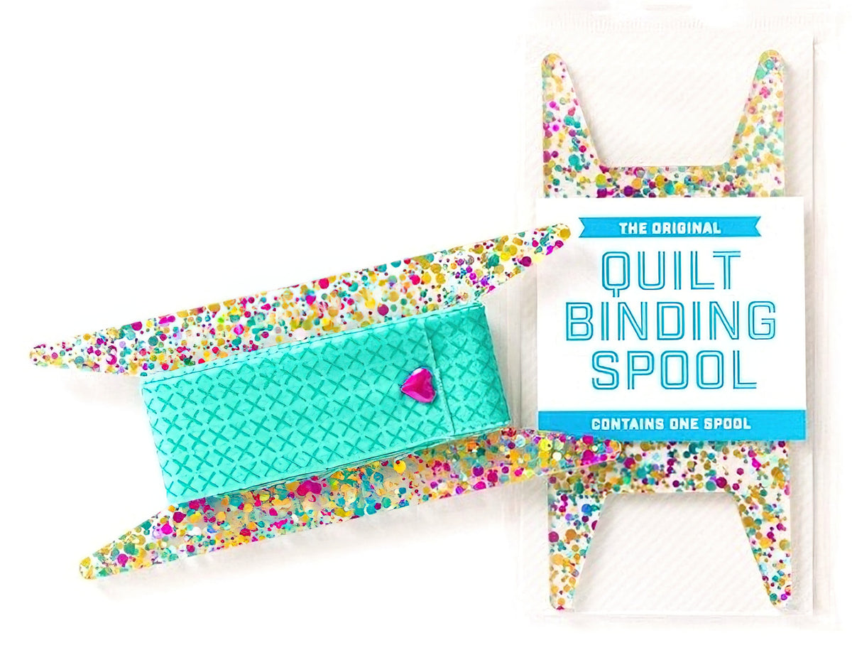 Binding Spool: Teal Aqua & Gold Glitter by Stitch Supply Co (300 ...
