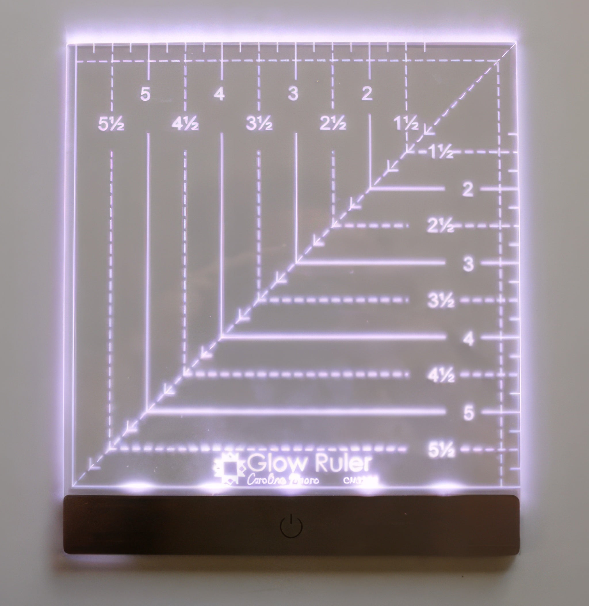 7x6 Inch Square Glow 6 inch Square Ruler by Carolina Moore – Quilt in a Day