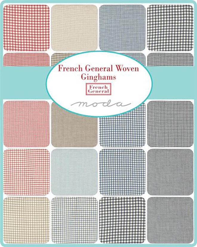 Moda French General Moda - French General Woven Ginghams Fat Quarter Bundle by French Gene ...
