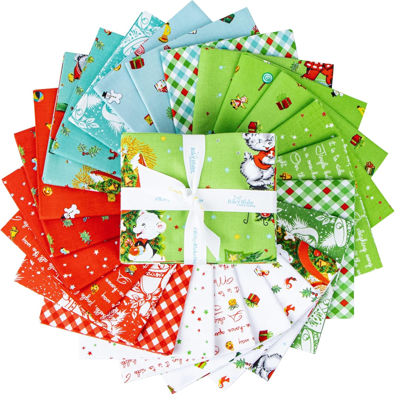 SALE Christmas Village Fat Quarter Bundle 24 pieces - Riley Blake orders Designs - Pre cut Precut - FQ-12240-24 - Quilting Cotton Fabric