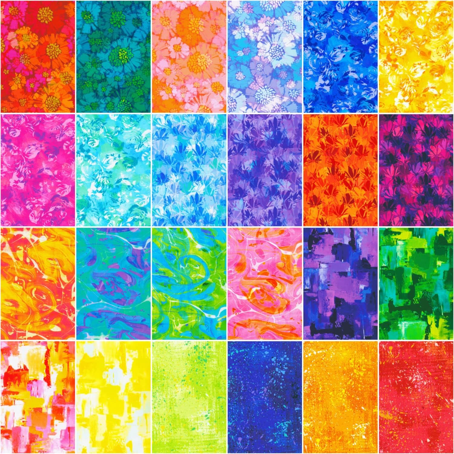 Color Zafuman Kaufman - Color Wheel 5 Inch Charm Squares 42 pcs – Quilt in a Day