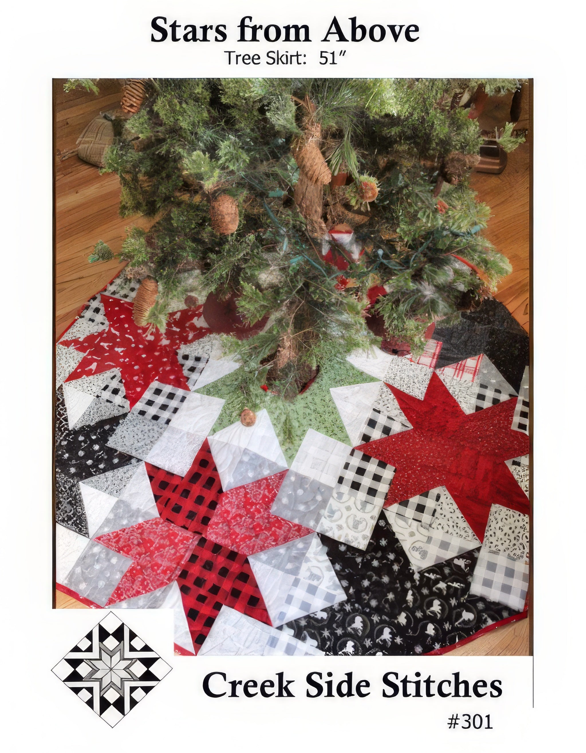Stars From Above Tree Skirt Pattern by Creek Side Stitches