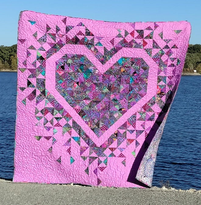 Exploding Heart Quilt Pattern by Slice of Pi Quilts – Quilt in a Day