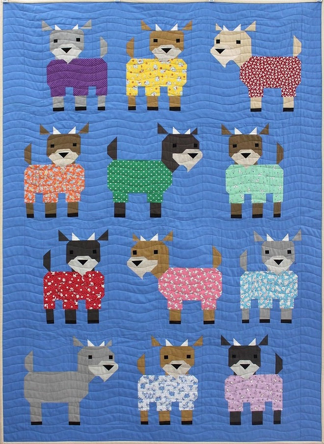Kidding Around Goats In Pajamas Quilt Pattern by Art East Quilting Co ...