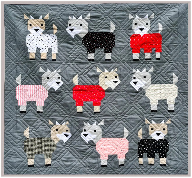Kidding Around Goats In Pajamas Quilt Pattern by Art East Quilting Co ...