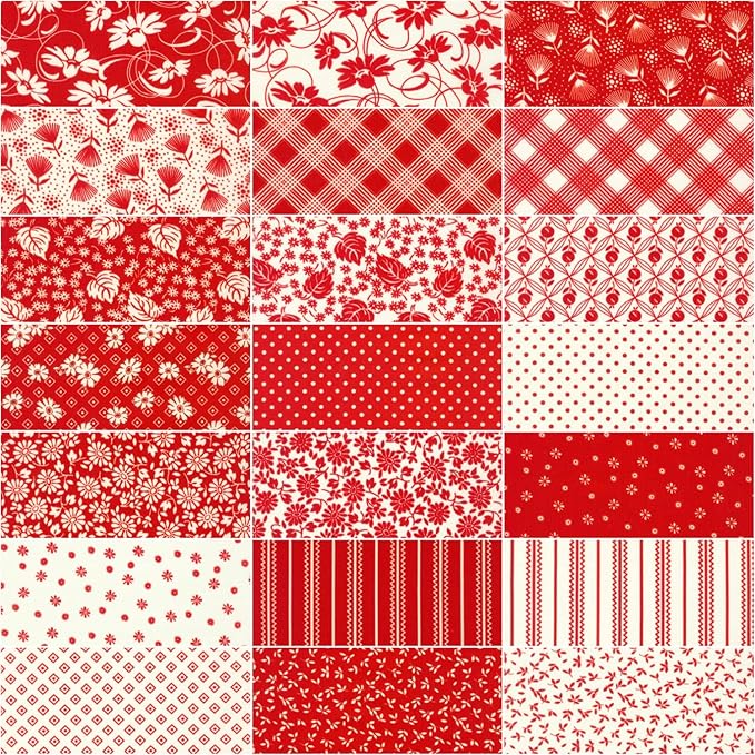 Kaurman Redwork Pattern Kaufman - Daisy's Redwork 2.5 Inch Roll Up 40 pcs – Quilt in a Day