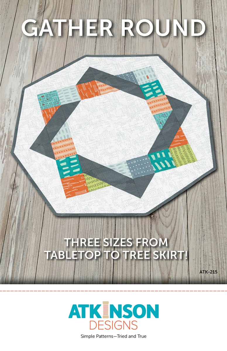 Pattern For Round Table Topper Gather Round Table Runner/Topper Pattern by Atkinson designs – Quilt in ...