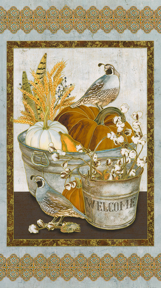 KAUFMAN - Warm Welcome by Lynnea Washburn - PANEL - Metallic