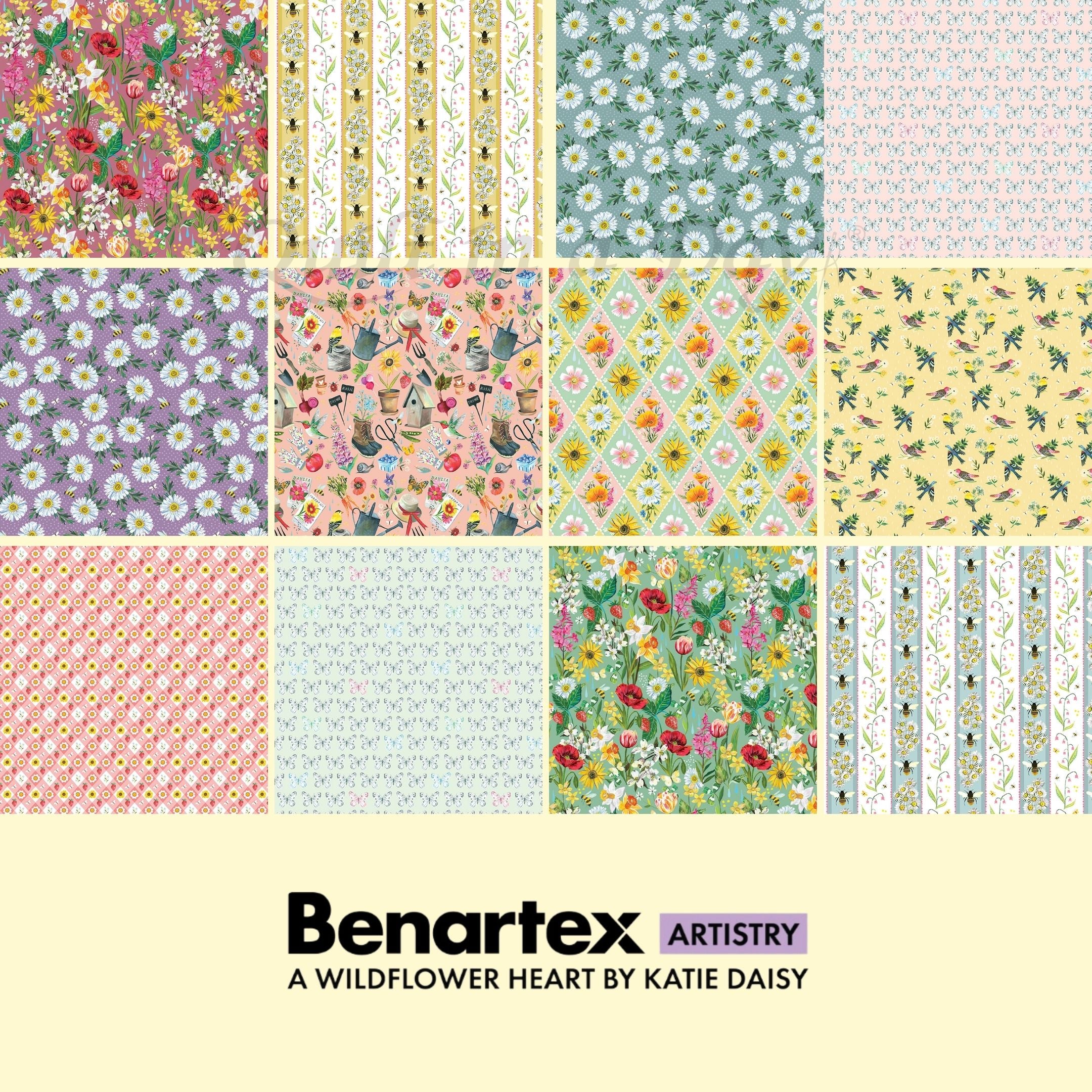 BENARTEX - A Wildflower Heart by Katie Daisy - Daisy Scatter