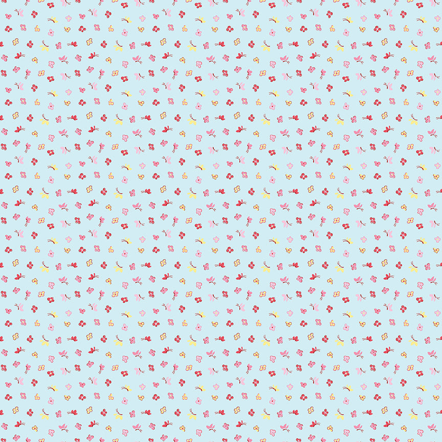 RILEY BLAKE - Love Notes by Lindsay Wilkes - Butterfly Floral - Sky ...