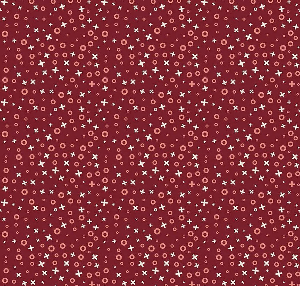 RILEY BLAKE - Love You Always by Sandy Gervais - XOs - Burgundy – Quilt ...