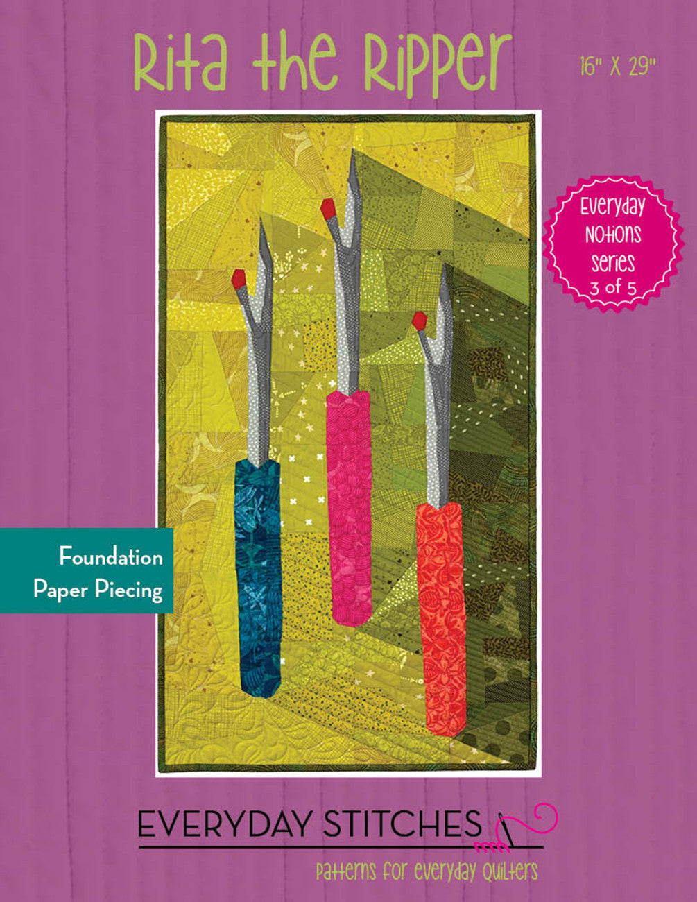 Ritapapper Rita The Ripper Foundation Paper-Pieced Wall Hanging 16