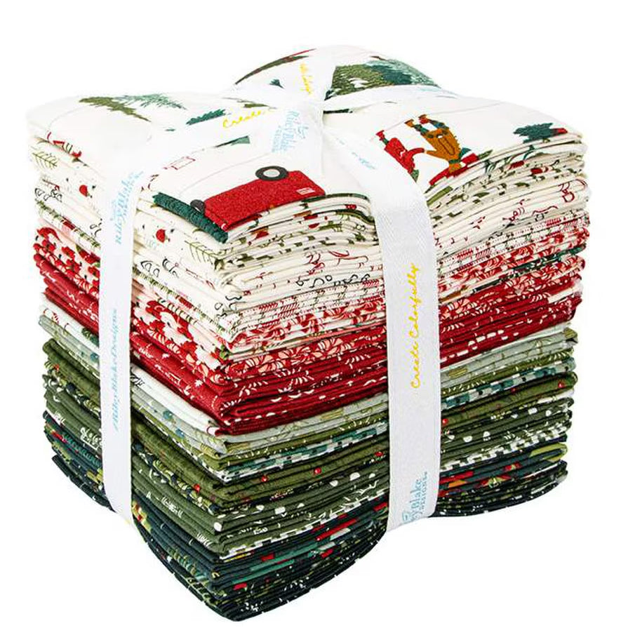 Holiday 2024 Happenings Fat Quarter Bundle, Sandy Gervais, Christmas Fat Quarter, Fabric Destash, Vintage Moda, traditional fabric