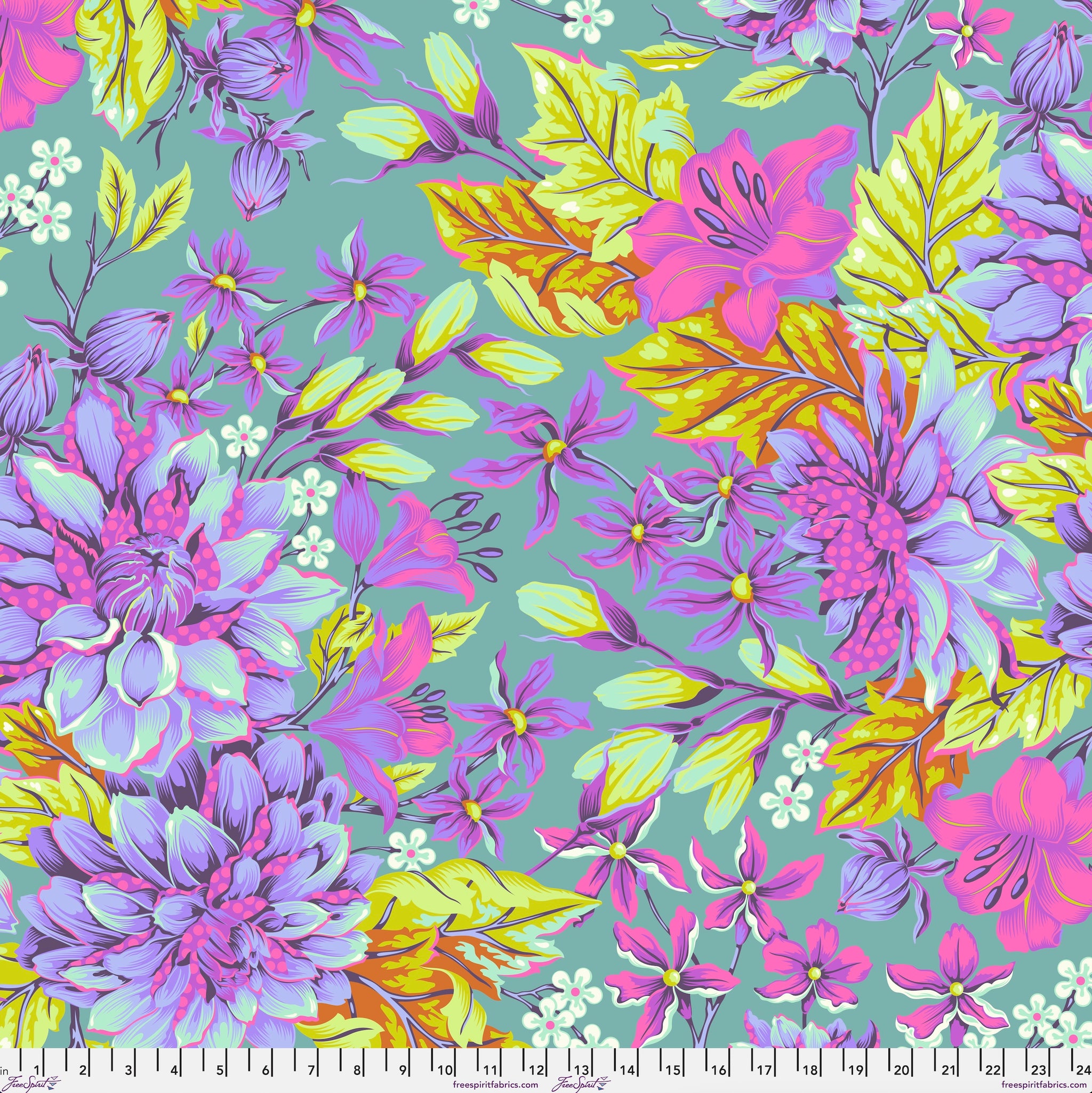 エッセンシャル・リリー：カラフルなホリデーガイド FREE SPIRIT - Untamed by Tula Pink - 108 Wide Backing - Hello