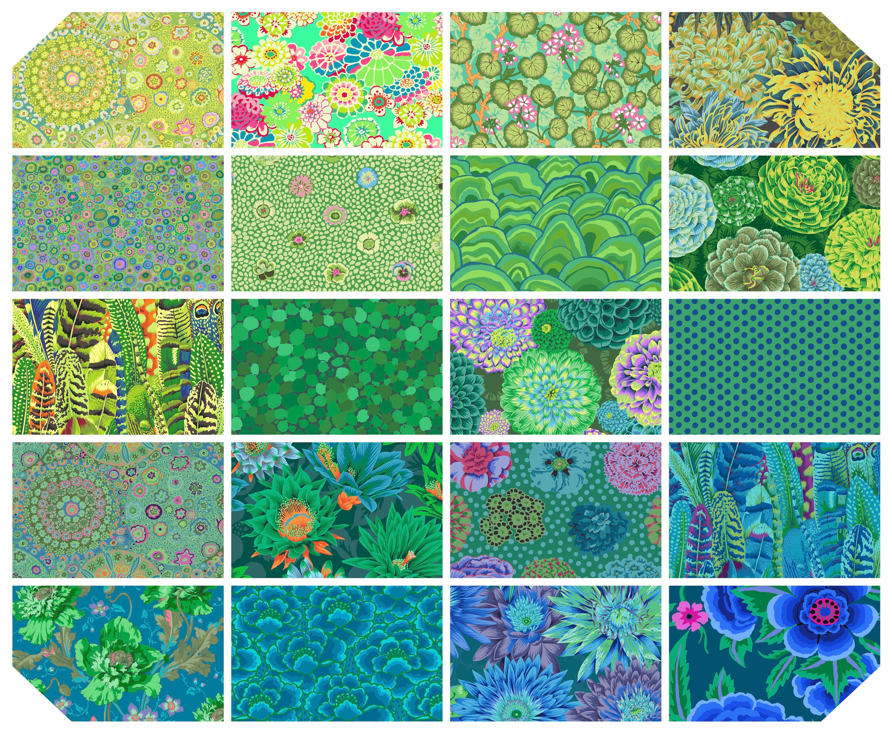 Free Spirit - Classics Plus - Tidal 10 inch Charm by Kaffe Fassett