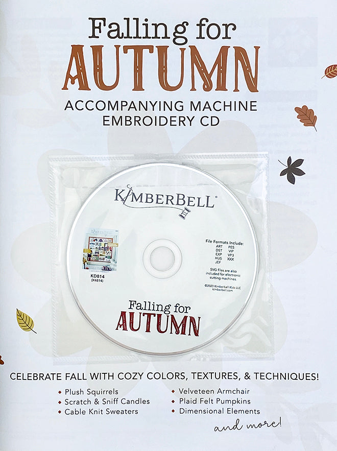 CD - Falling for Autumn Machine Embroidery CD by KimberBell