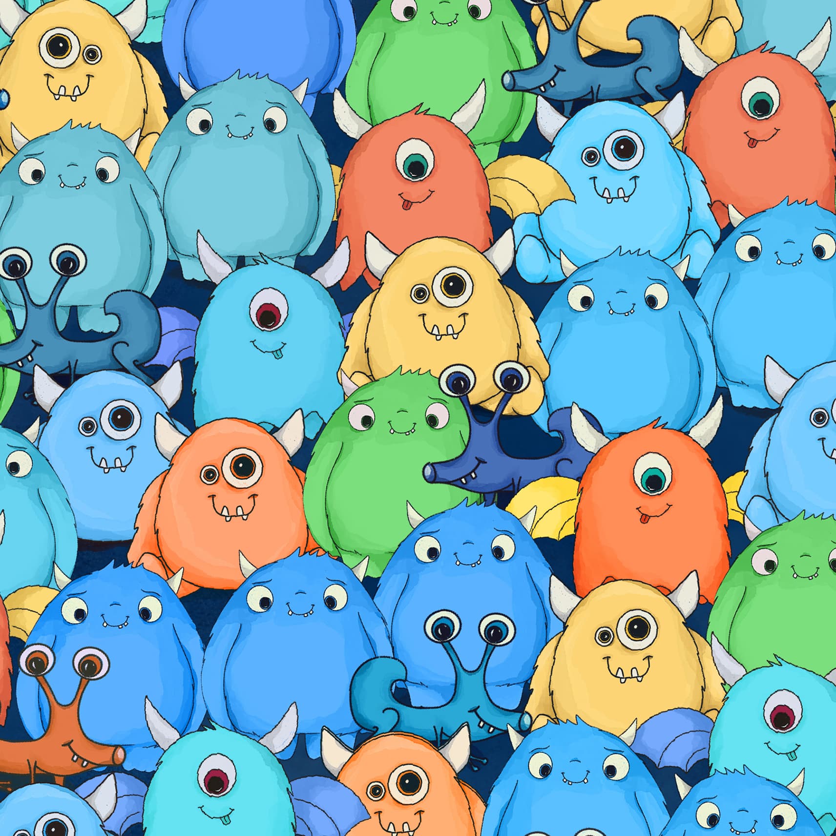 a crowd of monsters MAYWOOD - Space Monsters by Maywood Studio - Crowd of Monsters