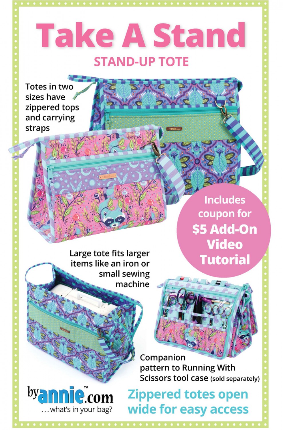 Take A Stand Tote Pattern by Annie – Quilt in a Day