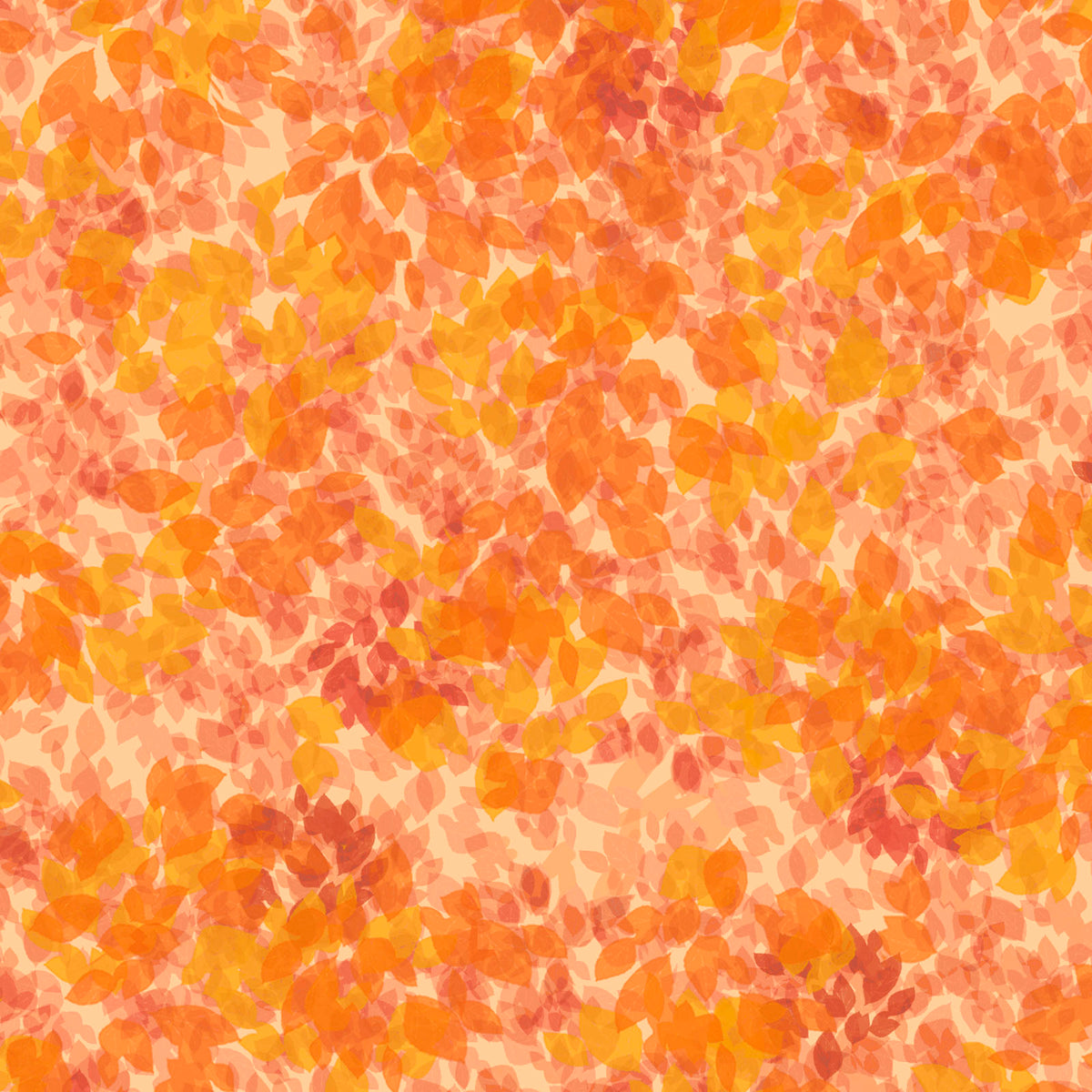 P&B TEXTILES - Fall Friends by Makiko - Tonal Leaf Blender - Orange ...