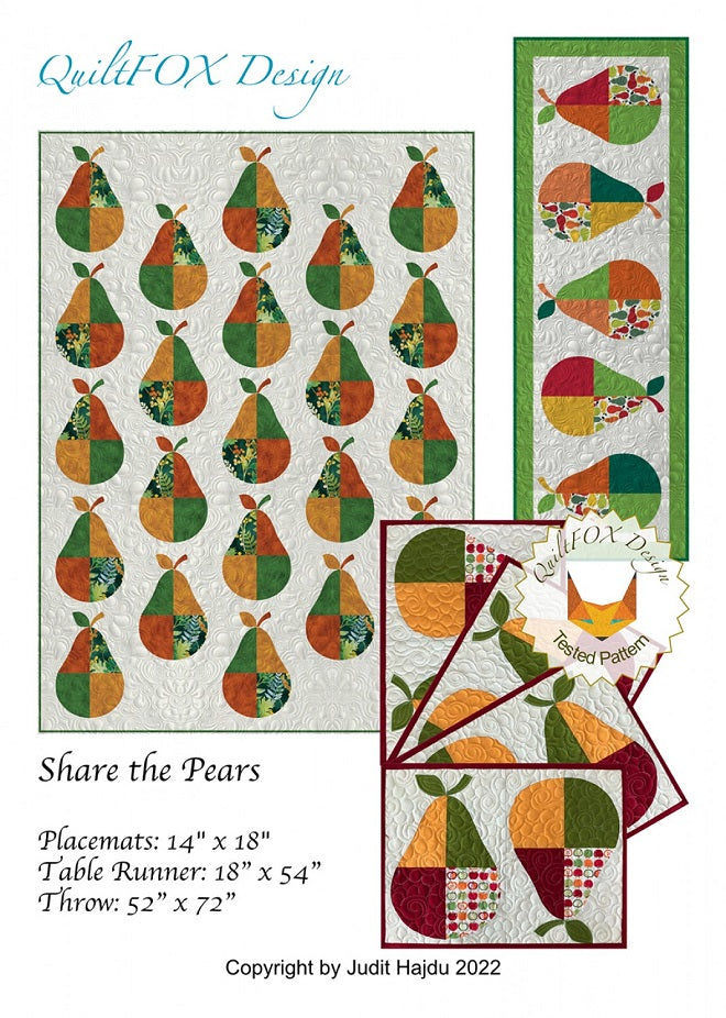 Share the Pears Pattern by Judit Hajdu – Quilt in a Day