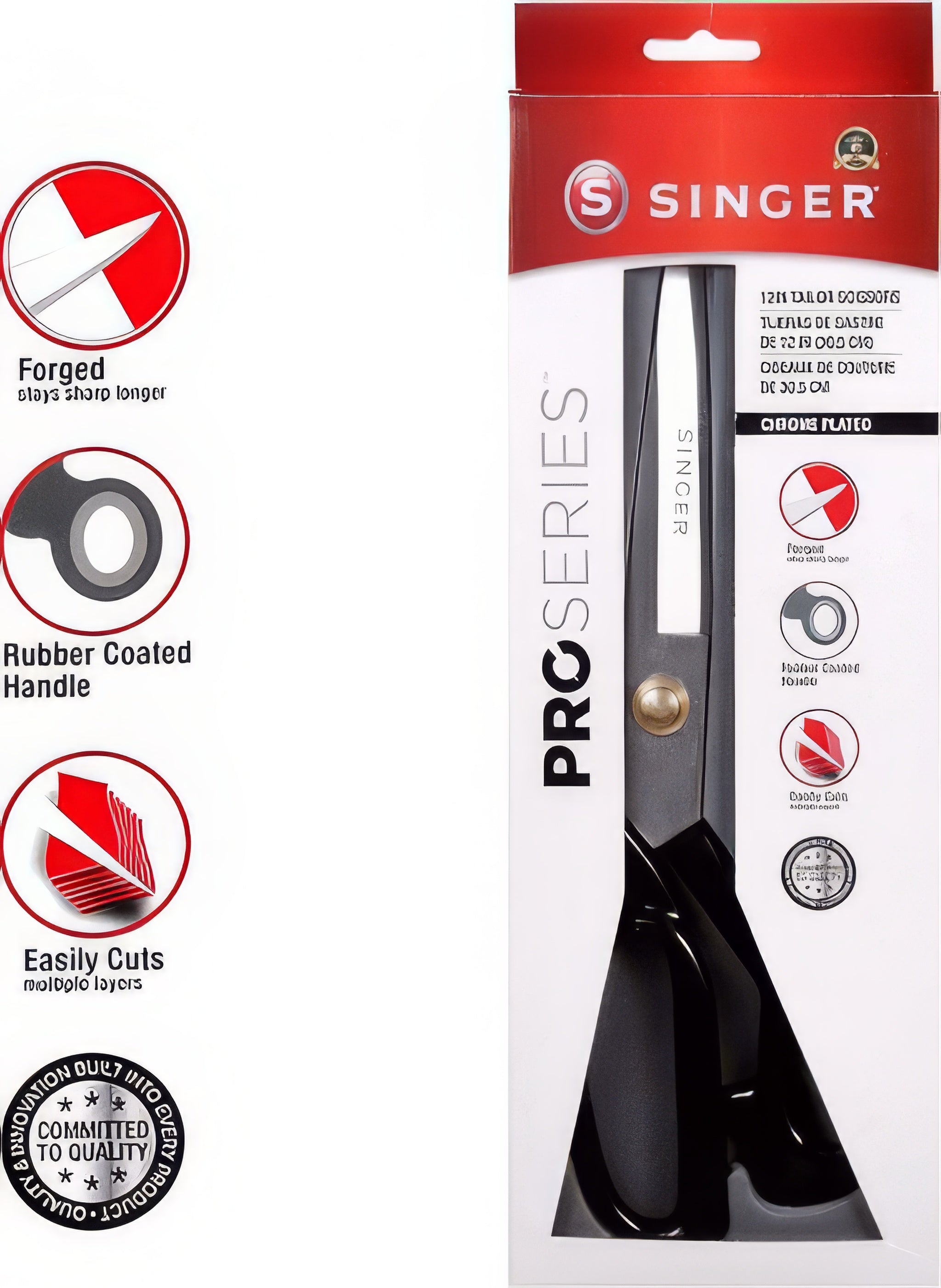 Singer Scissors 508 Singer - 12 inch Pro Series Tailors Scissors – Quilt in a Day