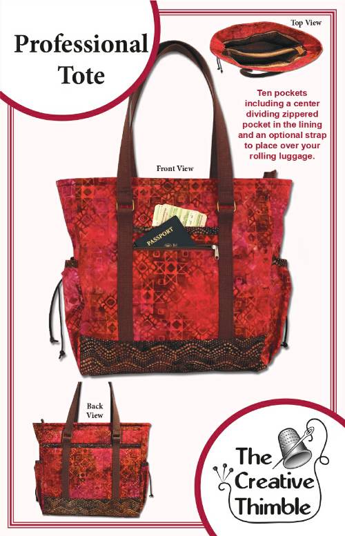 Professional Tote Bag Pattern from The Creative Thimble – Quilt in a Day