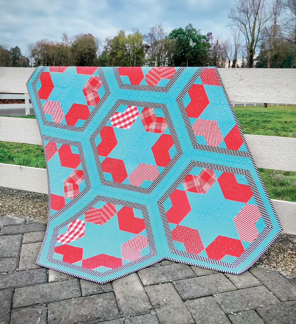 Lose　まいてつ　ポーレット＆レイナ　キャンバスボード　ｃｕｒａ Heart Cookies Quilt Pattern by Krista Moser – Quilt in a Day