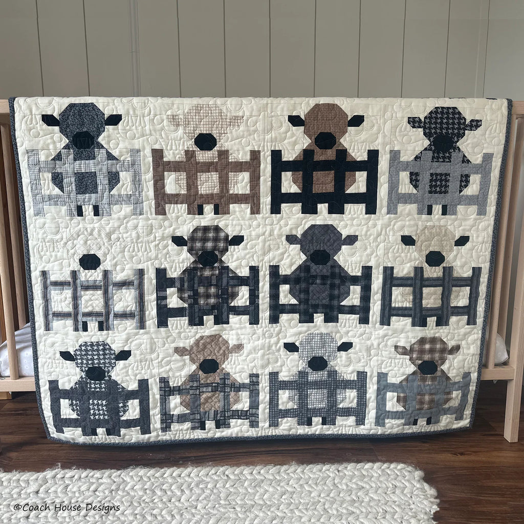 Woolie Lambs Quilt Pattern by Barbara Cherniwchan – Quilt in a Day