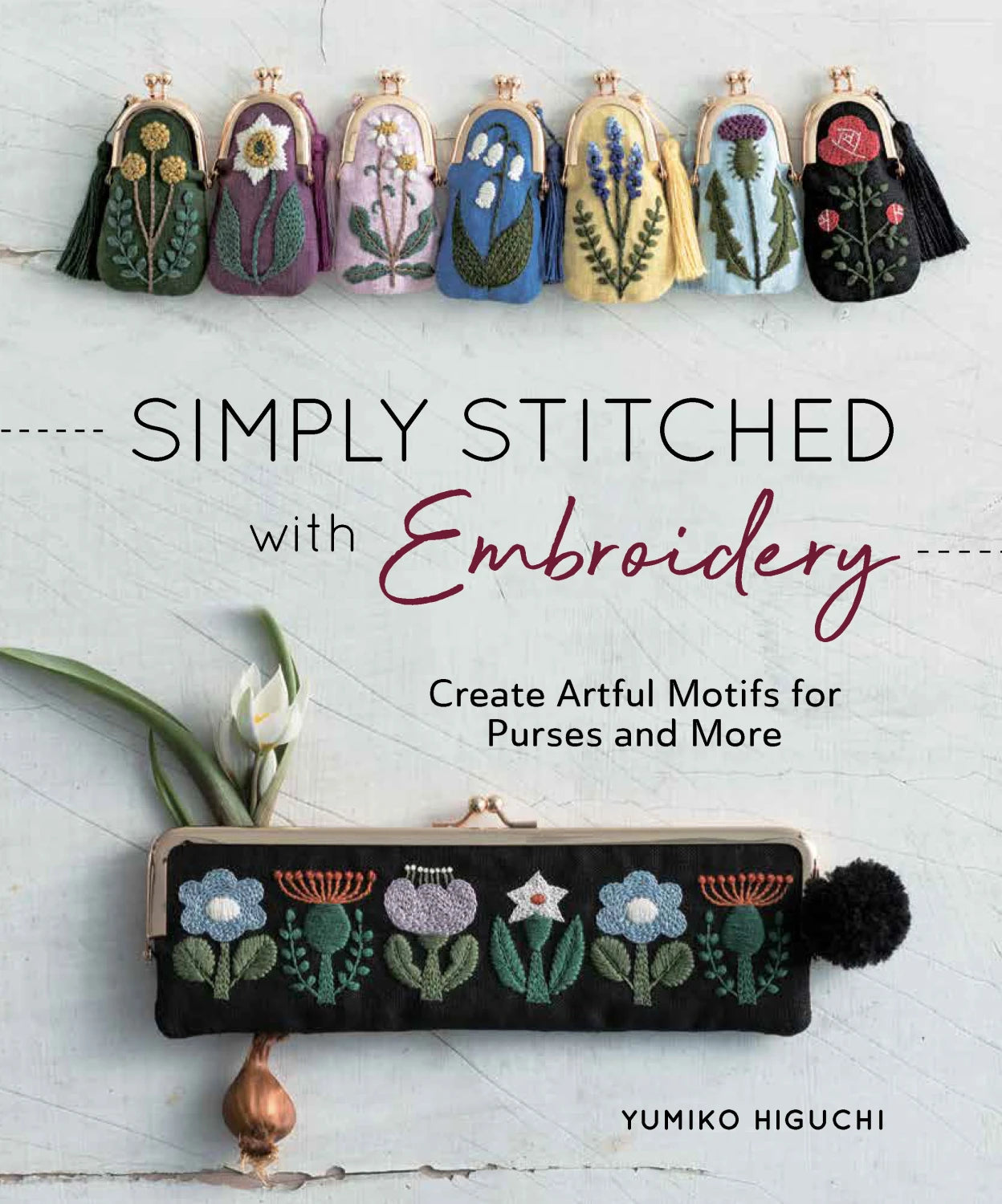 yumiko。新品タグ付き!シックで上品!薔薇のモチーフ他スカート2点 Simply Stitched with Embroidery Book by Yumiko Higuchi