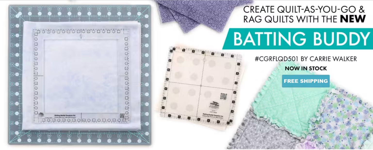 Creative Grids Batting Buddy Template Set CGRFLQD501 Quilt in a Day