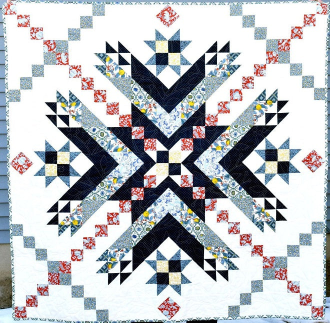 Crimson Crown Quilt Pattern by Cloth Parcel – Quilt in a Day