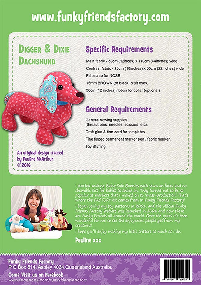 digger-dixie-dachshund-pattern-by-funky-friends-factory-quilt-in-a-day for Free Printable Dachshund Sewing Pattern Digger & Dixie Dachshund Pattern by Funky Friends Factory – Quilt in a Day for Free Printable Dachshund Sewing Pattern