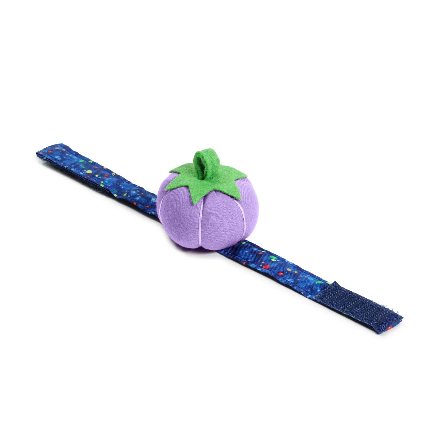 Dritz Tomato & Lime Wrist Pin Cushion - Adjustable Strap For Sewing, Quilting & Crafts