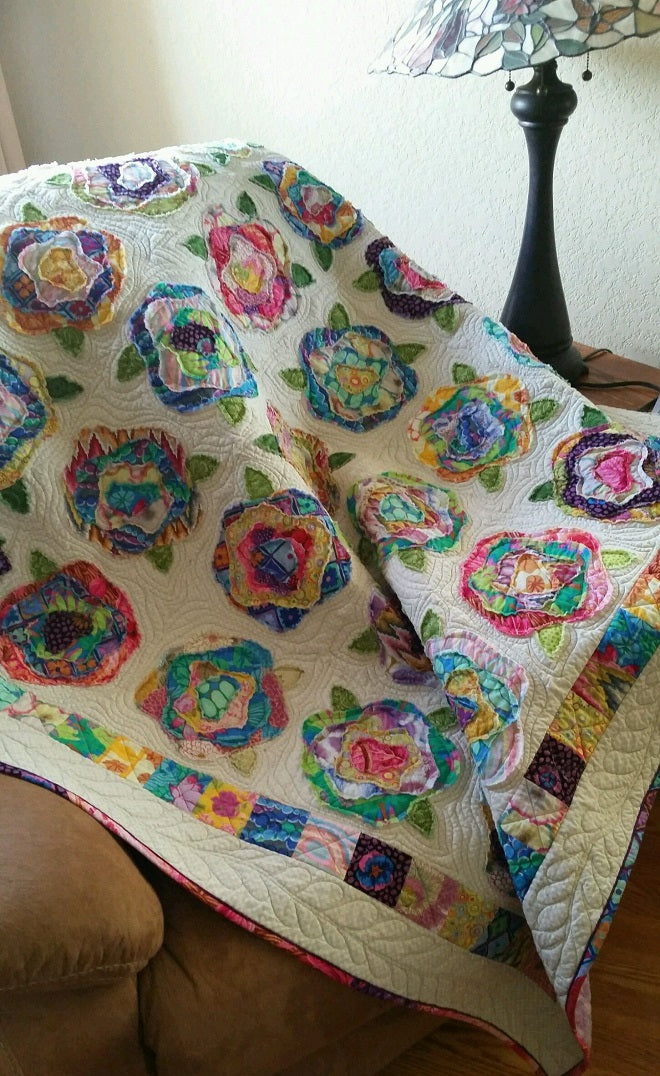 French Roses Quilt Pattern Tutorial Vintage Shabby Rose Quilting: A