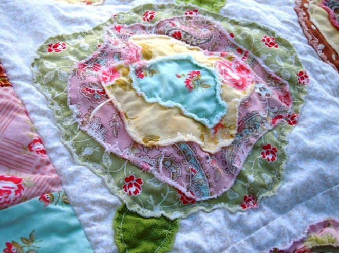 French Roses Quilt Pattern Tutorial Vintage Shabby Rose Quilting: A