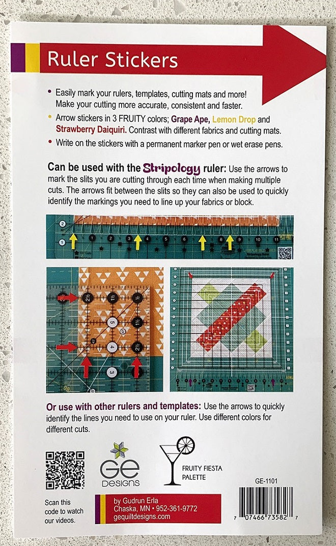 GEasy Ruler Stickers - Fruity Fiesta Palette by GE Designs – Quilt in a Day